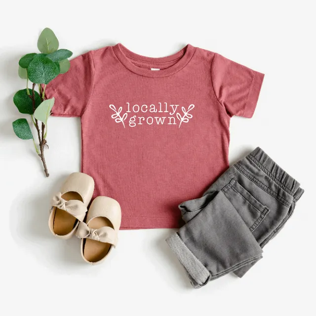 Locally Grown Toddler Graphic Tee in Mauve #75