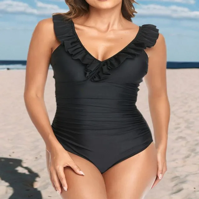 Vacation Ruffled One-piece Swimsuit