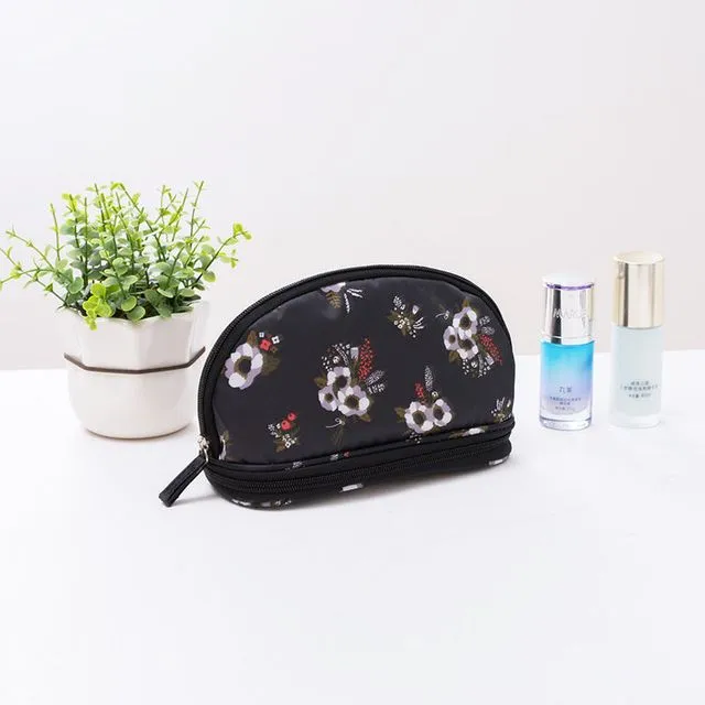 Portable Makeup Bag - Flower