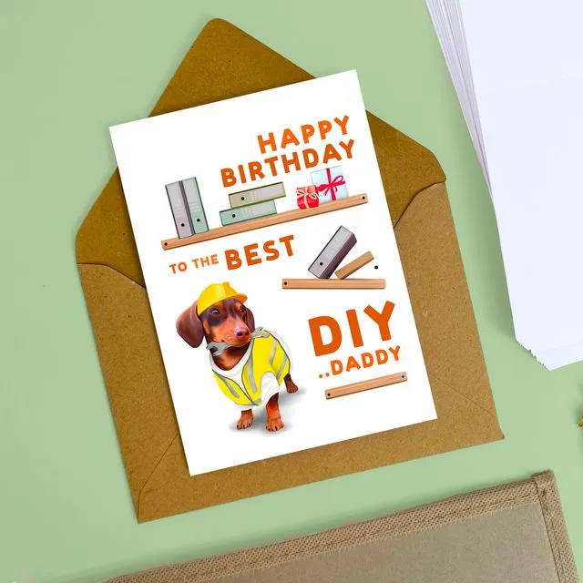 DIY Daddy Dachshund Birthday card