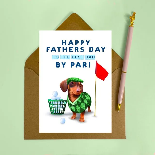 Dachshund Father's day card