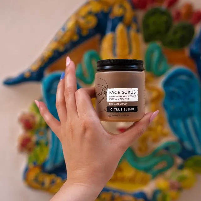 Face Scrub with Coffee + Rosehip Oil - Citrus Blend