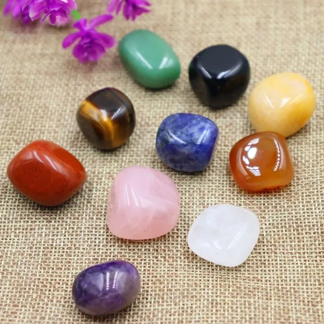 Seven Colors Natural Crystal Stone Yoga Set