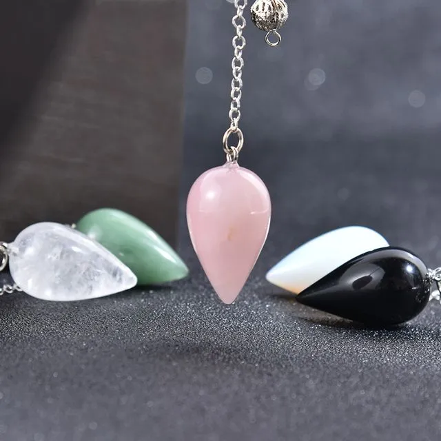 Natural Stone Crystal Agate Drop-Shaped Spirit Ornament