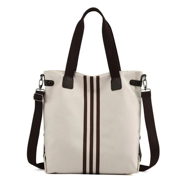 Kelly Canvas Tote - White