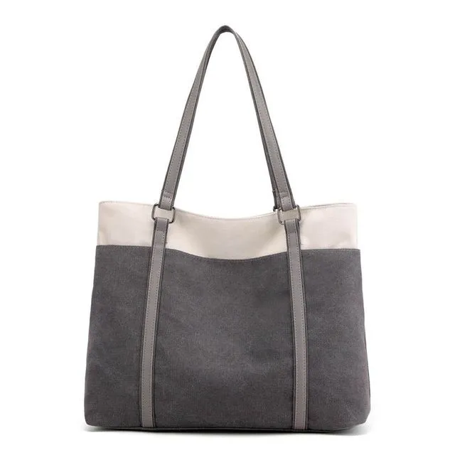 Lilly Canvas Tote - Gray
