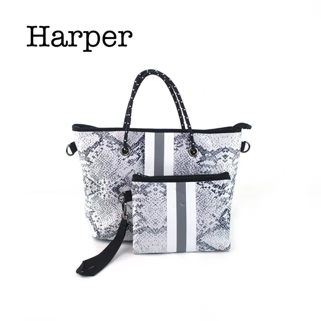 Neoprene Handbag & Wristlet - Harper