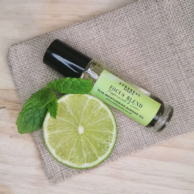 Peppermint &amp; Lime Focus Blend Essential Oil Roller