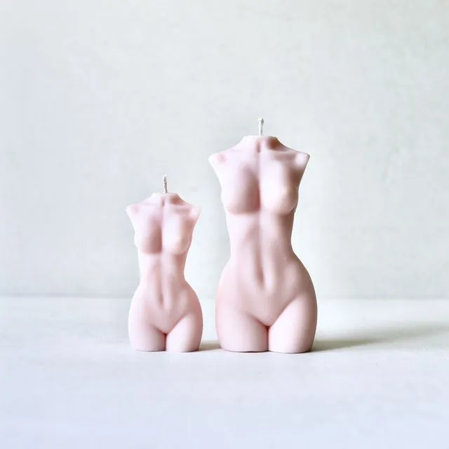 Small Petite Female Form Candle - Blush (Pink)