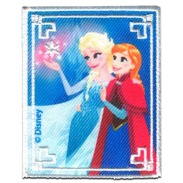 Disney © Frozen Elsa & Anna 1 - Iron on patches adhesive emblem stickers appliques, size: 2.36 x 2.91 inches