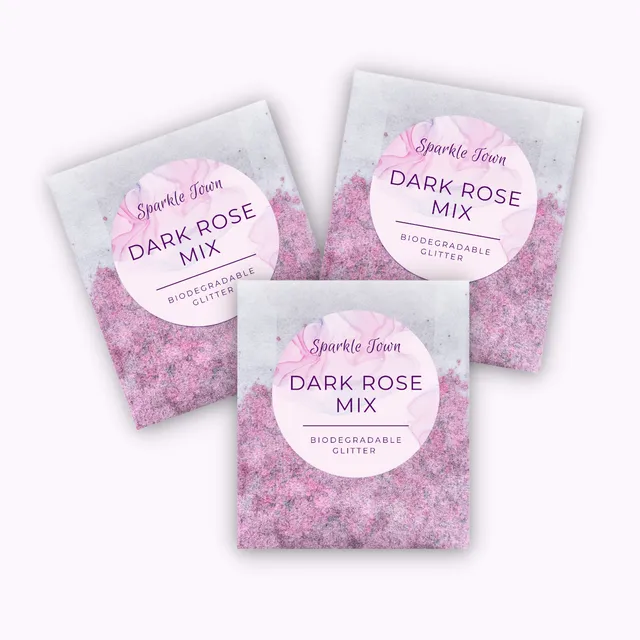 Dark Rose Mix Biodegradable Glitter