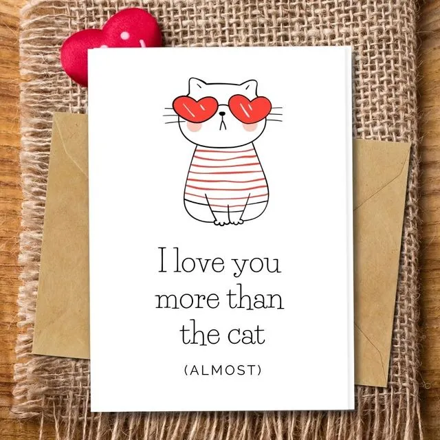 Handmade Eco Friendly | Plantable Seed or Organic Material Paper Love Cards Almost like the Cat