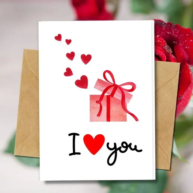 Handmade Eco Friendly | Plantable Seed or Organic Material Paper Love Cards Gifting you My Heart
