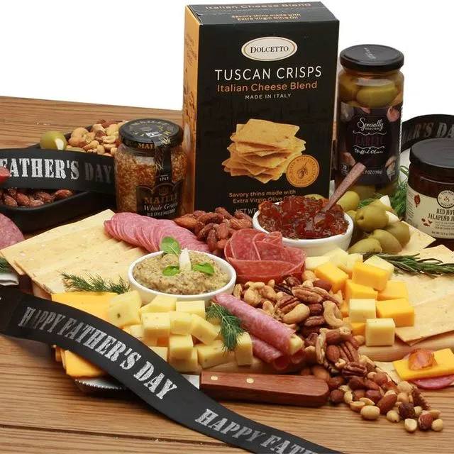 Father's Day Meat & Cheese Charcuterie Board