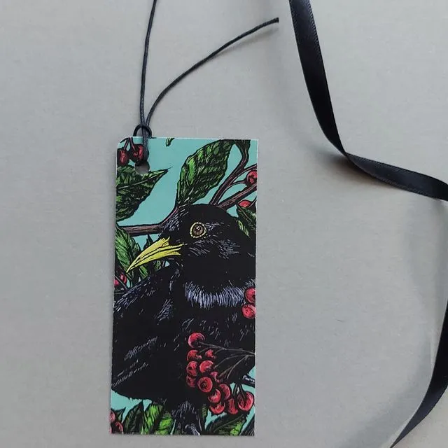 Blackbirds and Berries Gift Tag, Pack of 5