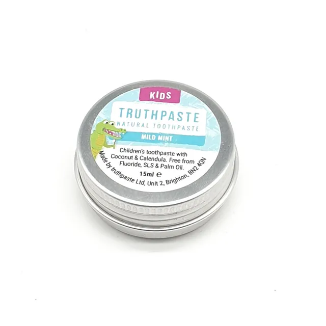 Truthpaste Kids: Mild Mint 15ml Sample / Travel tin