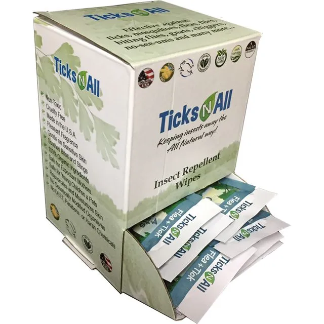 All Natural Flea and Tick Wipes 4 Cats (50 cnt. box) - Pack of 50