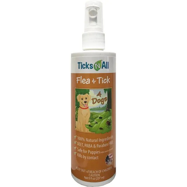 All Natural Flea & Tick 4 Dogs 8oz  - Pack of 6