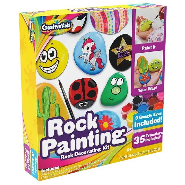 Creative Kids Rock Painting Outdoor Activity Kit for Kids 6+