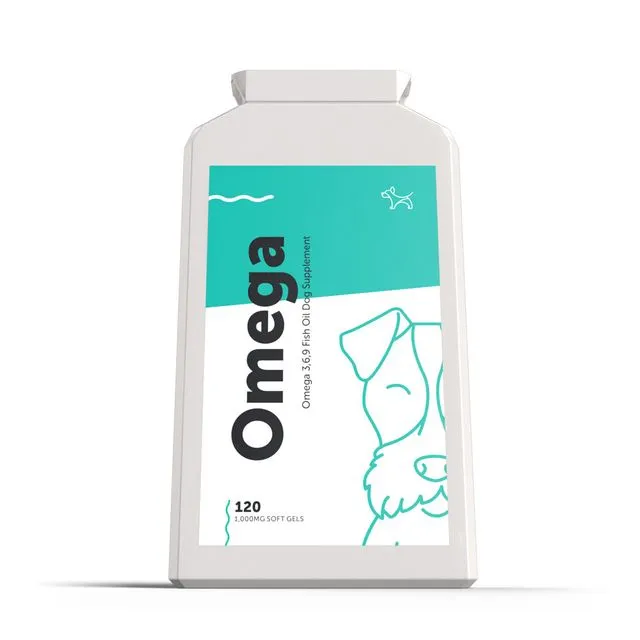 OMEGA – Omega 3, 6, 9 Fish Oil Complex for Dogs and Puppies - 120 Soft Gels