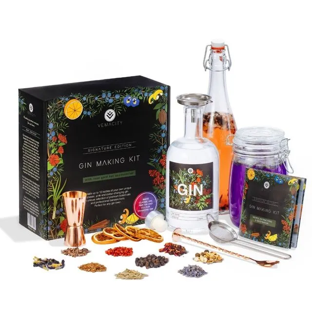 The Signature Edition Gin Making Kit w/ RoseGold Accessories