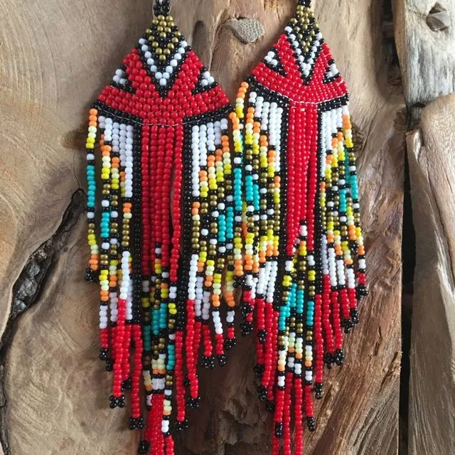 Cocopah Woven Bead Earrings