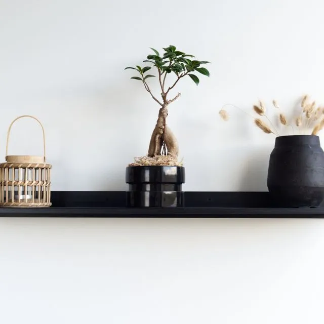 Simple Plywood Shelf | 89 x 17cm | Black Stain and Oiled