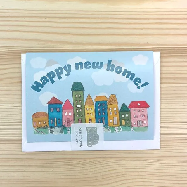 Happy new home A6 planet friendly greetings card