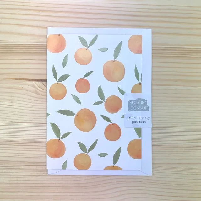 Oranges A6 planet friendly greetings card