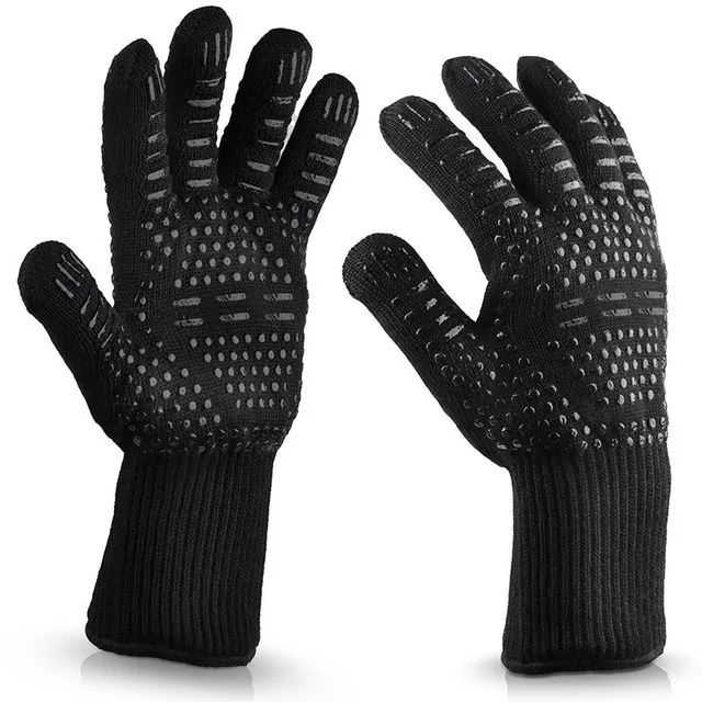 BBQ Grill Gloves Cut & 932°F Heat Resistant Gloves