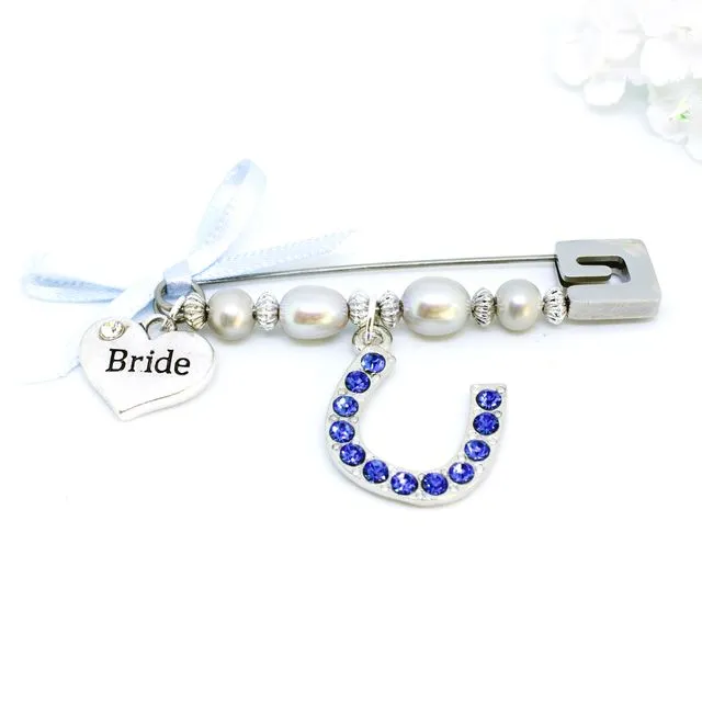 Silver Pearls Bridal Pin 'Selene'