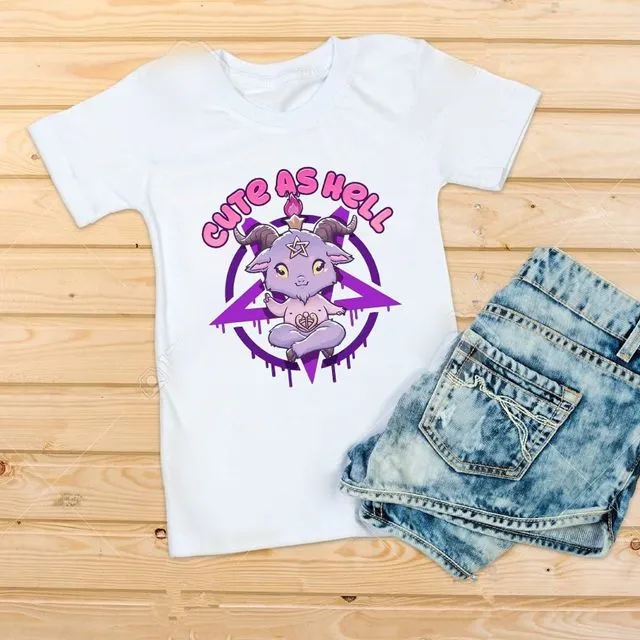 Cute as Hell Pastel Goth Kids T-shirt