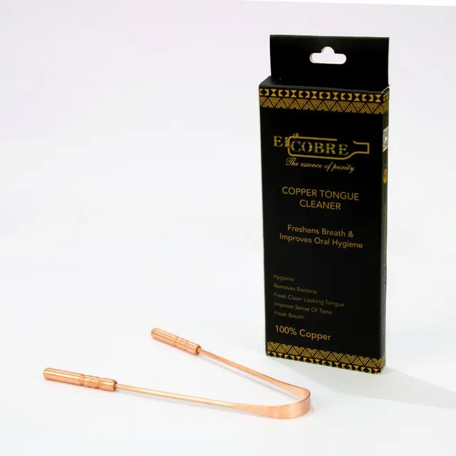 PURE COPPER TONGUE CLEANER WITH BOX