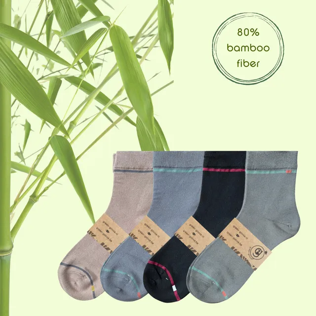 Bamboo Socks Luxury | 4 Pair | Stripe | 43-46