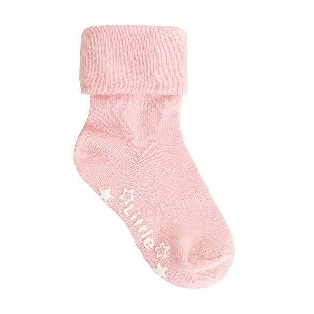 Non-Slip Stay on Baby and Toddler Socks - Fairy Tale Pink 1-2