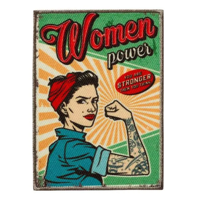 Pin up Girl Vintage Women Power - Iron on patches