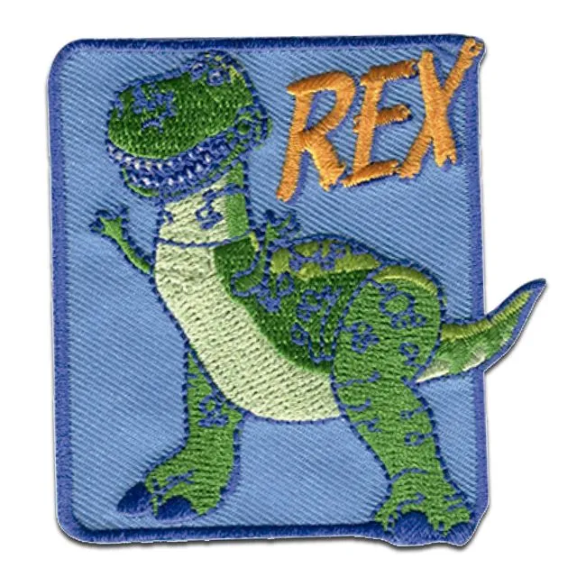 Disney &#169; Toy Story 4 Rex - Iron on patches adhesive emblem stickers appliques, size: 2.17 x 2.44 inches