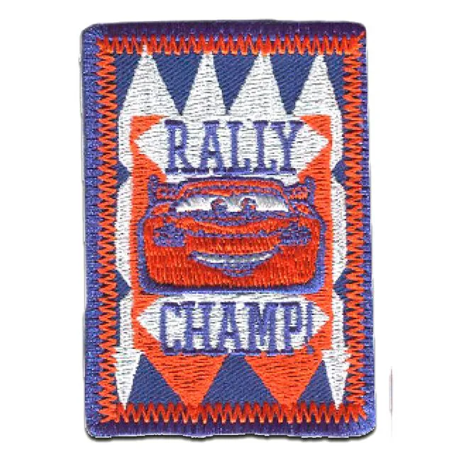 Disney &#169; Cars 2 Rally Champ - Iron on patches adhesive emblem stickers appliques, size: 2.76 x 1.97 inches