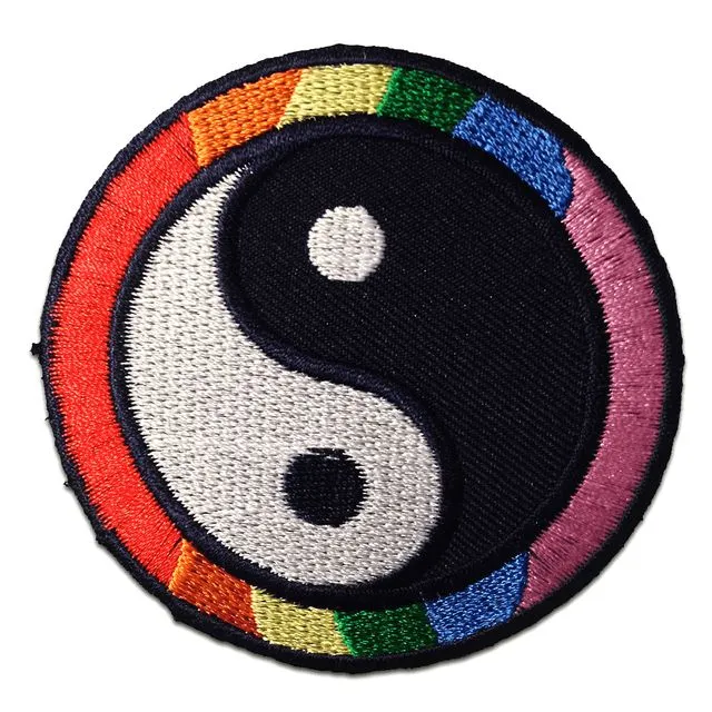 Yin Yang spiritually - Iron on patches adhesive emblem stickers appliques, size: 2.95 x 2.95 inches