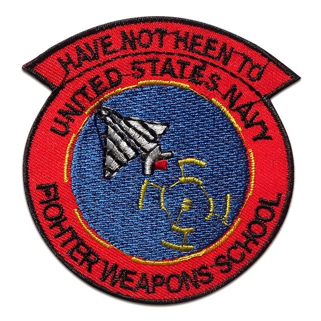 United States Navy Fighter Weapons School - Iron on patches adhesive emblem stickers appliques, size: 2.99 x 2.76 inches