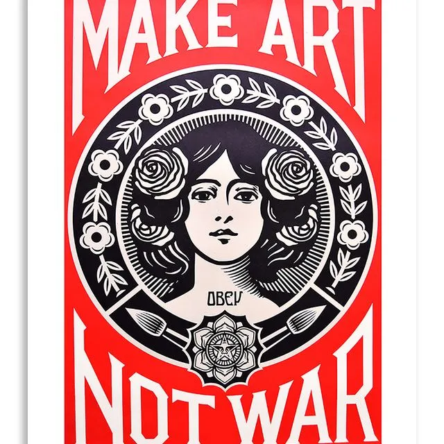 Postcard Make Art Not War - 10x15cm