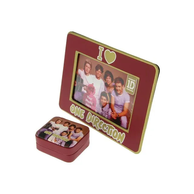 One Direction Photo frame and small Jewelry Box with Gift Pack
