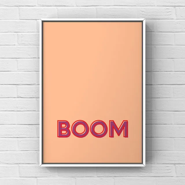 Boom - typography wall art print