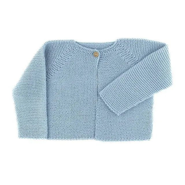 French Blue Knit Cardigan
