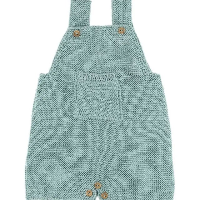 Sage Green Knit Overalls
