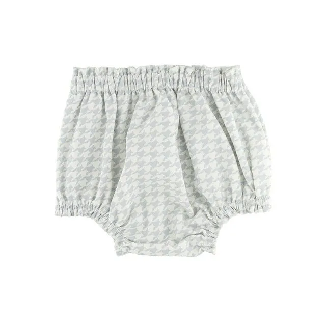 Grey Houndstooth Baby Bloomer
