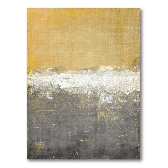 Golden Grey Mist Canvas Wall Art