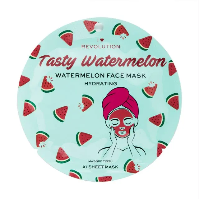 Revolution Beauty Watermelon Hydrating Printed sheet mask