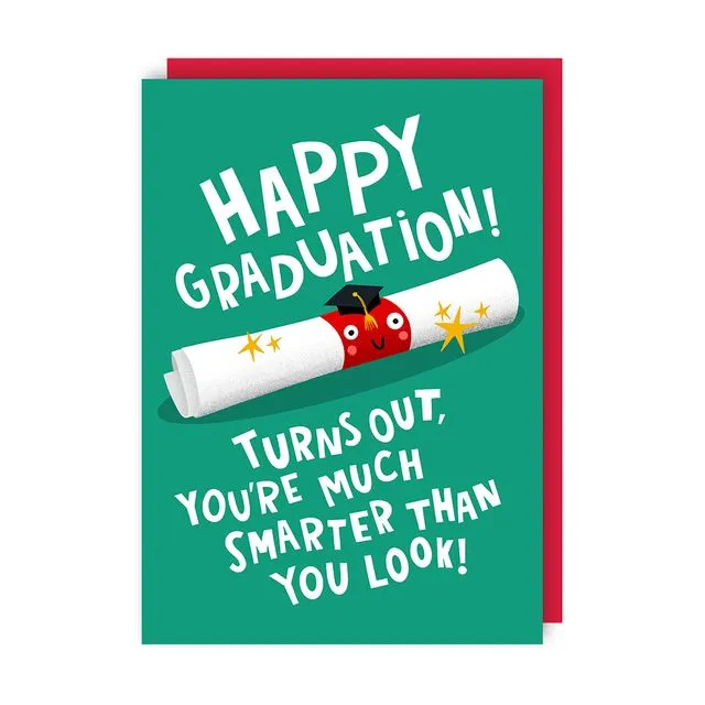 Smarter Than You Look Graduation Greeting Card pack of 6