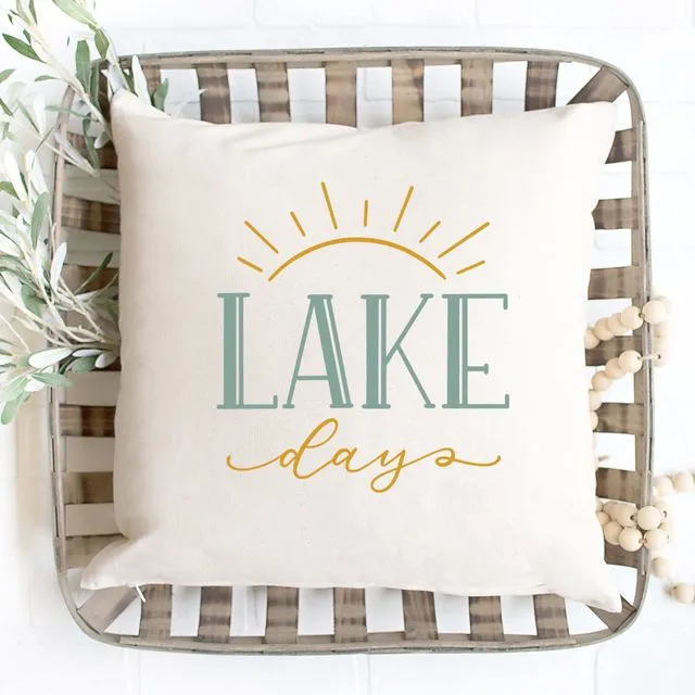 Lake Days Pillow Cover - Farmhouse Pillow Cover